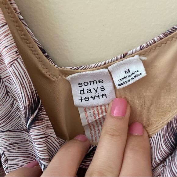 Somedays Lovin Spirit Flies Wrap One Piece Side Tie Swimwear Medium Women’s - Picture 6 of 10